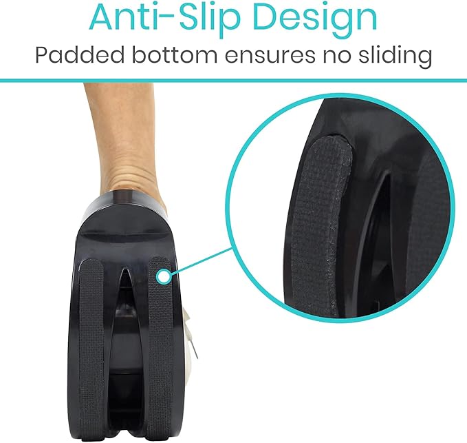 Vive Adjustable Calf Stretcher - Foot Rocker for Plantar Fasciitis - Achilles Tendon and Ankle Stretching Device - Calf Exerciser & Strengthener for Pain Relief & Prevention - Recovery Equipment