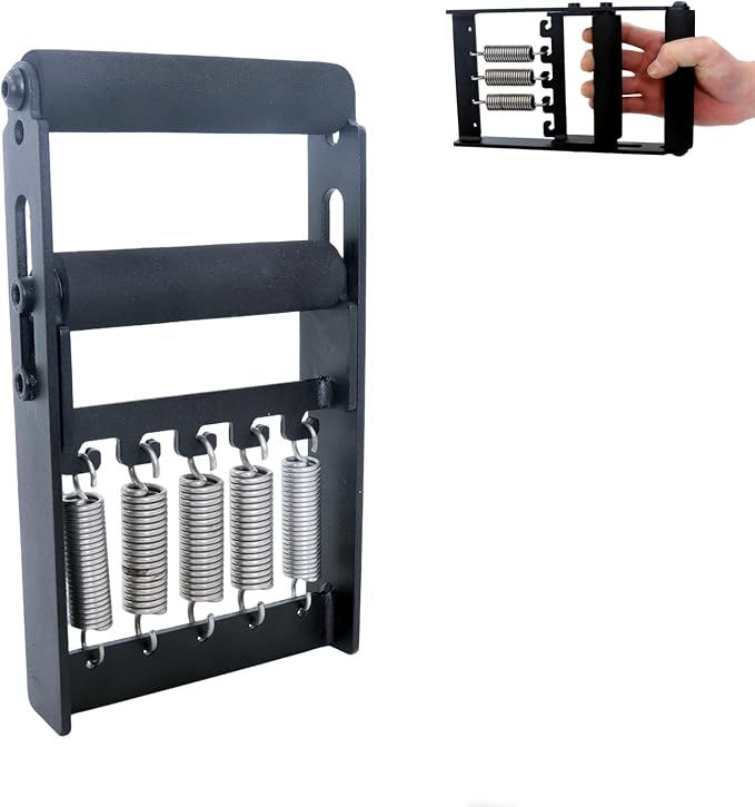 Solid Metal Hand Grip Dynamometer Hand Grip Strength Tester 165lb Adjustable Grip Strength Trainer with 5 Heavy Duty Springs,Professional Forearm & Finger Exercise Equipment for Athletes,Gym & Home Workouts