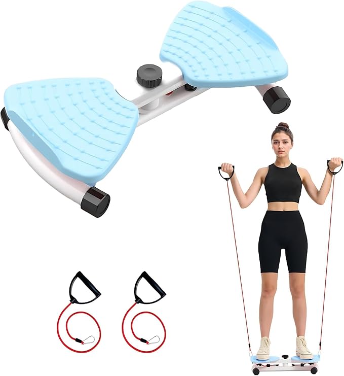 Twister, Adjustable Twisting Board for Women and Men, Home Gym Equipment Noiseless Twister, 330 lbs Load Capacity | Digital Display Tracks Time, Reps and Calories (Blue,Pink,Purple)