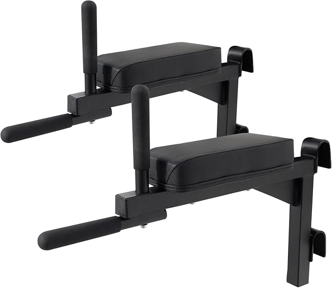 Swedish Ladder Dip Bar Attachment, Fits TS003A Ladder, Wood Stall Bar for School, Physical Therapy and Gymnastics, Multi-grip