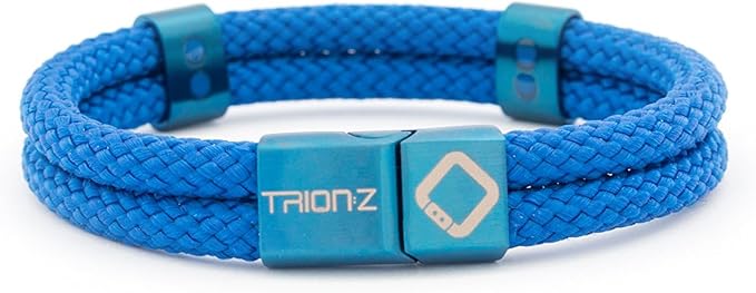 Trion:Z Zen Loop Duo Magnetic Field Therapy Wristband for Women & Men Featuring Patented ANSPO Technology (Indigo Blue, Large)