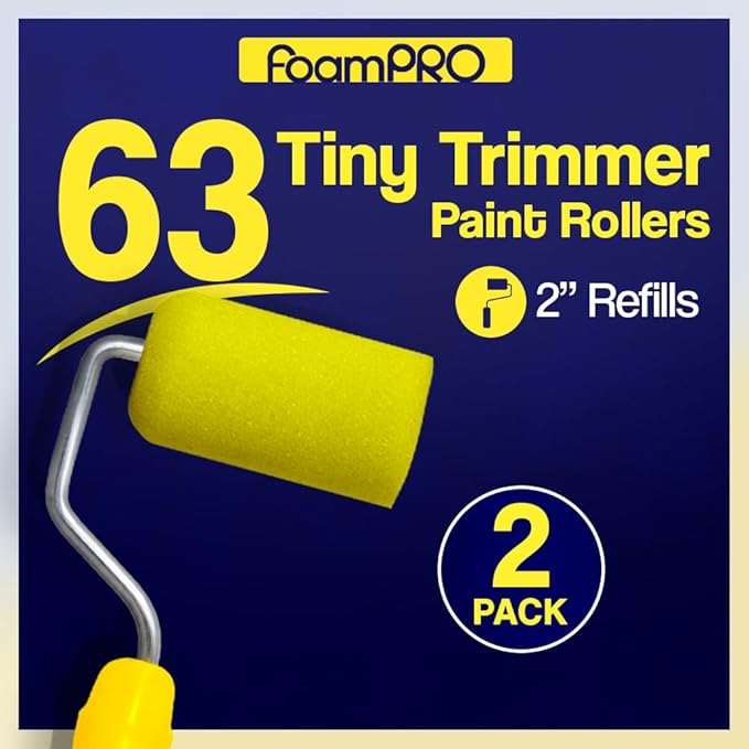 Foam PRO 63 Foam Paint Roller Refills, Pack of 2