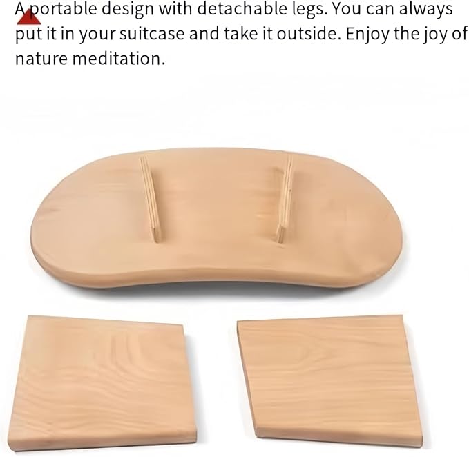 Solid Wood Ergonomic Kneeling Stool. Suitable for Temple Ceremonies, Tea Ceremonies, Meditation, Yoga, as Well as Home Fitness Assistance Chair (S# is Suitable for Height up to 160CM(63 in)