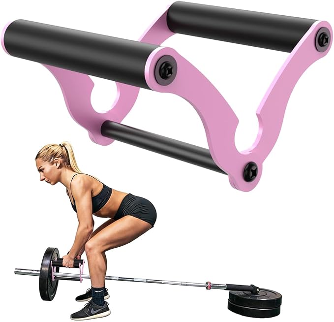 V Bar Landmine Handle Attachment for Barbell Bar, Solid Multi-Grip Landmine Handle Attachment with Non-Slip Rubber Handle, Fits Olympic Bars Strength Training Bars