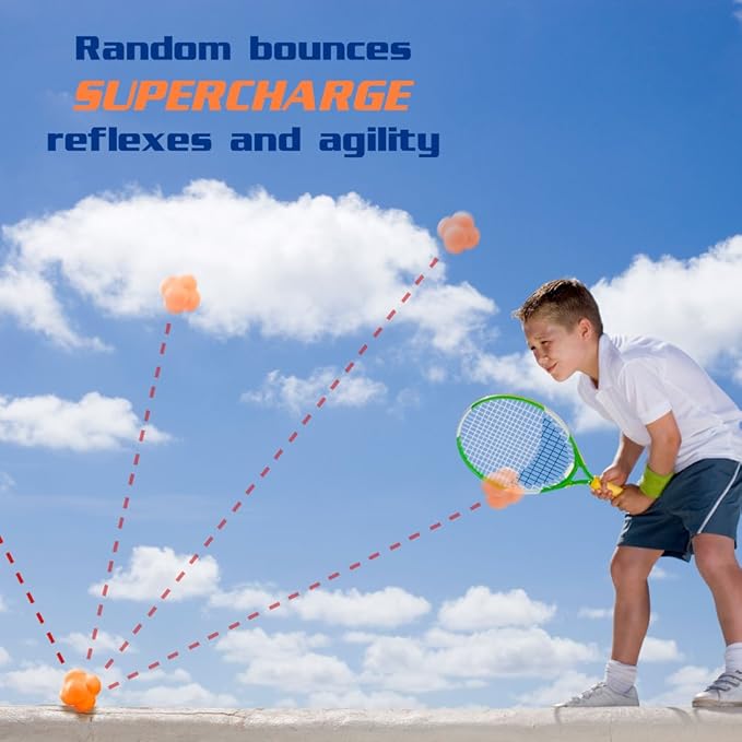 Hi-Bounce Reaction Ball Agility Trainer by Crown Sporting Goods (White), 2.75