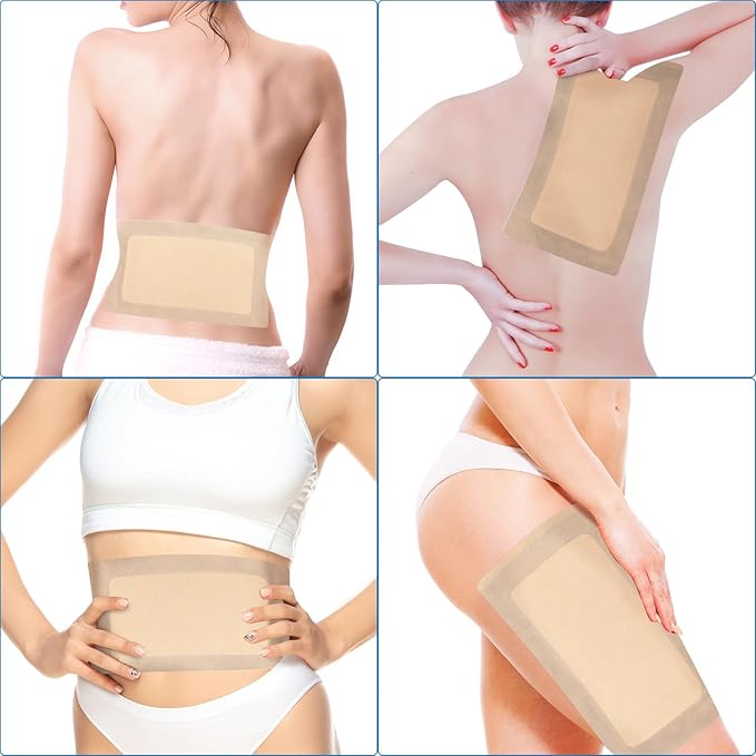 15 Pcs Castor Oil Pack Wrap, Disposable Portable Castor Oil Packs Patches with Anti Leakage Cotton for Belly/Leg/Back (Oil Not Included), 11" x 6.3"