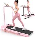 FUNMILY Upgrade Walking Pad Folding Treadmill with 12%/15% & Handle Bar, 3.5HP Foldable Under Desk Compact Treadmills for Home/Office/Gym, 400+lb Capacity, Shock Absorption
