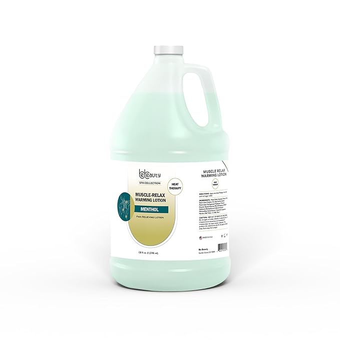 Menthol & Camphor Muscle Relax Warming Lotion Soothing Massage Lotion for Comfort, Warmth & Tension Ease by BeBeauty 1 Gallon