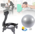 Ball Chair Stability,Office Fitness Ball Chair,Exercise Yoga Ball Chair,Ergonomic Balance Ball Posture Chair,for Back Pain Relief (Grey)