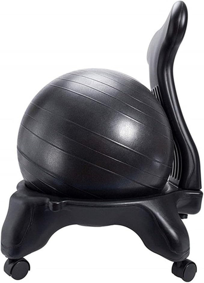 Balance Yoga Ball Chair, Adjustable Active Sitting Exercise Ball Chair, Spine Support, Ergonomic Comfort Office Chair for Prolonged Sitting, Lockable Wheels