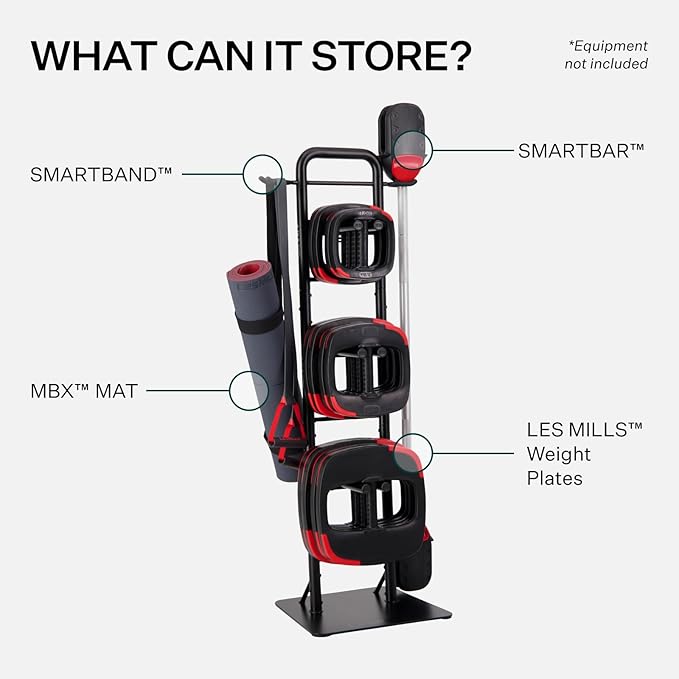 Les Mills™ Vertical Storage Rack for Exercise Equipment
