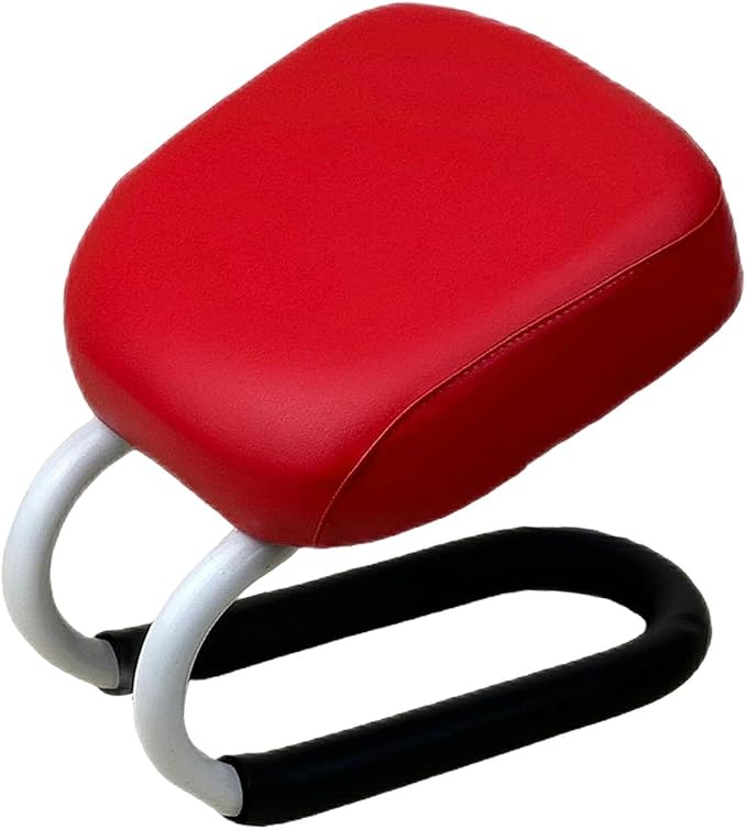 Kneeling Meditation Stool Ergonomic PU Sponge Filled Prayer Bench Kneeler Seat Multipurpose for Yoga Meditation 11.02x9.84inch- red