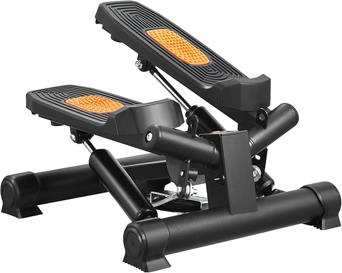 VEVOR Stair Stepper, Mini Stepper for Exercise at Home, Hydraulic Fitness Stepper with Resistance Bands, Full Body Workout Cardio Equipment, Stair Climber