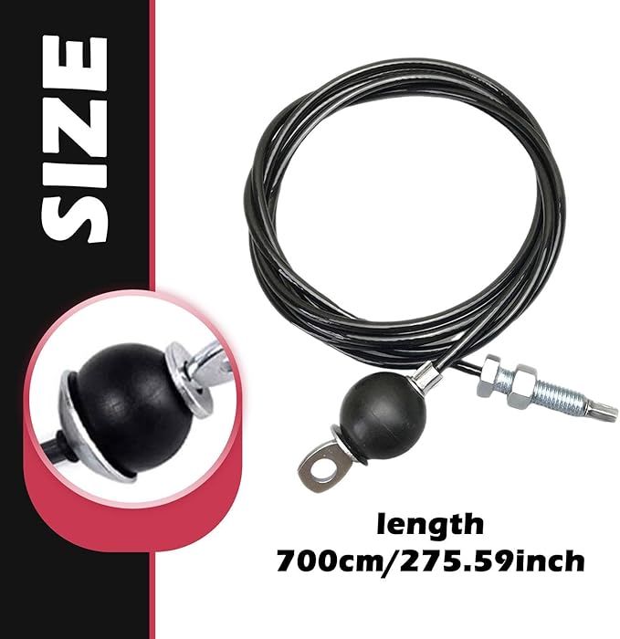 Gym Replacement Cable Steel Wire Rope 6mm Thick Strength Training Cord Pulley System Attachment for Workout Fitness Equipment- 7M