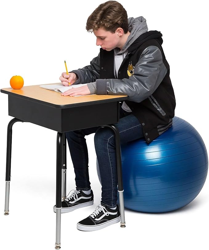 Bouncyband Balance Ball – Create Flexible Seating to Improve Focus at School, Office, or Home with This No-Roll Weighted Ball