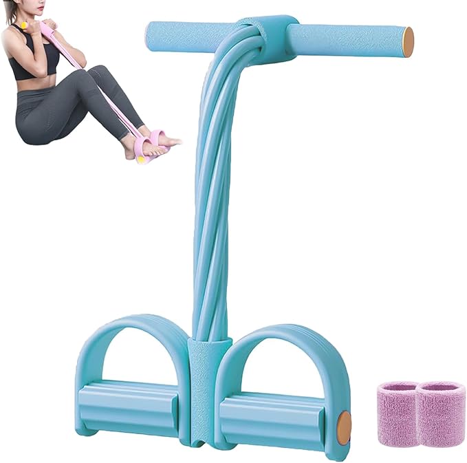 2025 Latest 8-Tube Pedal Resistance Device, Elementalt Pedal Puller, Detachable and Adjustable Pedal Resistance Device, for Full-Body Workout at Home Gym