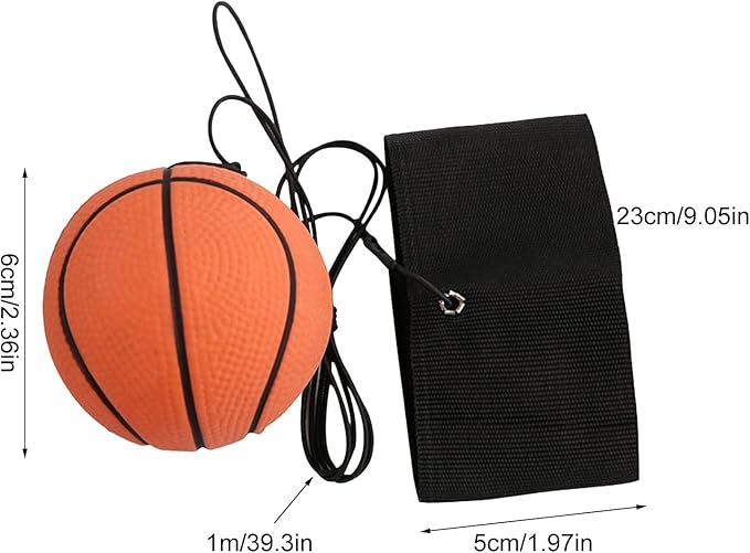 Shakven Wrist Return Ball Rubber Sport Ball with Wrist Strap and String | Rebound Ball Sports Bouncy Ball,Wrist Rebound Toy Elastic String Ball Wrist Toy for Teens Adults Wrist Exercise