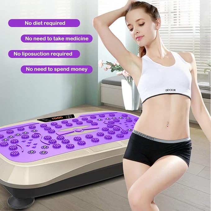 Vibration Plate Exercise Machine,Whole Body Vibration Platform Machine,Fitness Vibration Trainer for Weight Loss Shaping Toning Home Gym