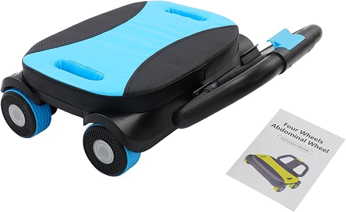 AB Roller Wheel, 4 Wheel Elbow Support Abdominal Roller, Abdominal Fat Burning Weight Loss Core Training Equipment for Home, Gym