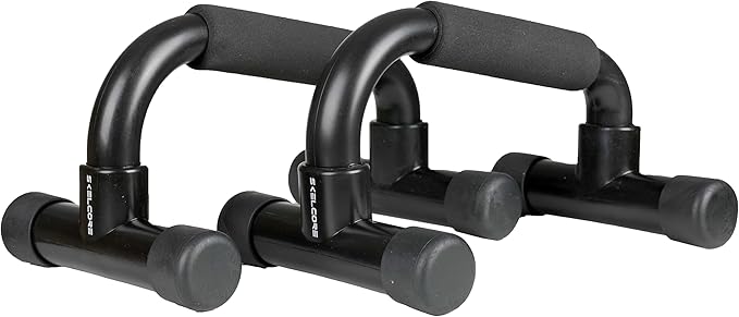 Skelcore Push Up Bars Strength Trainer - Push Up Handles for Floor Workouts with Ergonomic Non-Slip Comfort Foam Grip Handles for Home Fitness Training - Chest exerciser for Men and Women