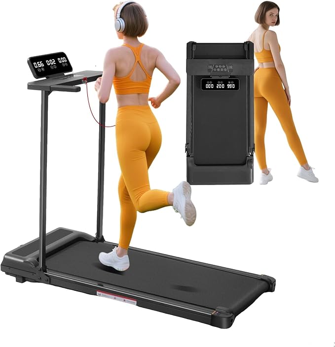 Walking Pad Treadmill with Handle Bar, 3.5HP Electric Treadmill with Handles for Home Small, 2026 Upgrade Walking Pad Treadmill with Handle Bar and Big Screen, 0.6-10.0MPH, 400LBS