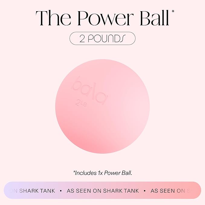 Bala Power Ball, Weighted Toning Exercise Ball for Pilates, Yoga, Home Fitness & More - Workout Ball for Strength & Core Training, Aerobics & Working Out to Improve Balance & Sculpt