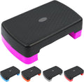 18" Aerobic Exercise Step Platform, Lightweight Portable Step Up Platform Trainer, Adjustable Height 3.9”5.9” for Home Gym