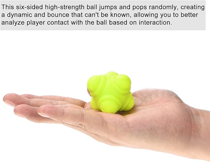 PATIKIL Bounce Reaction Balls, Coordination Training Ball, Agility Trainer TPR Low Difficulty for Speed Reflex