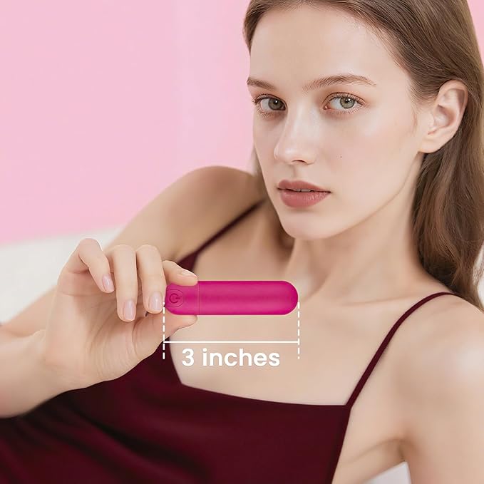 Handheld Electric Back Massager - Mini Waterproof&Rechargeable Handheld Deep Tissue Neck Red