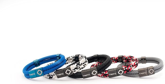 Trion:Z Zen Loop Duo Magnetic Field Therapy Wristband for Women & Men Featuring Patented ANSPO Technology (Indigo Blue, Medium)