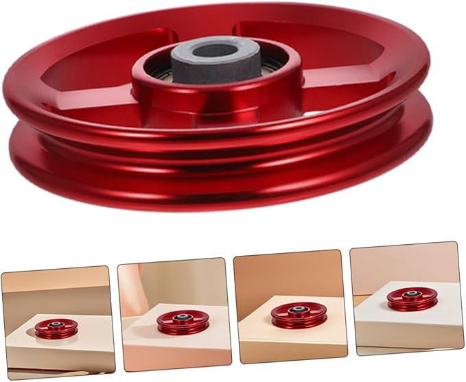 3pcs Aluminum Pulley Wheels for Gym Equipment Cable Machine Fitness Pulley System with 95mm Bearings Aluminum Alloy Bracket Attachment for Strength Training
