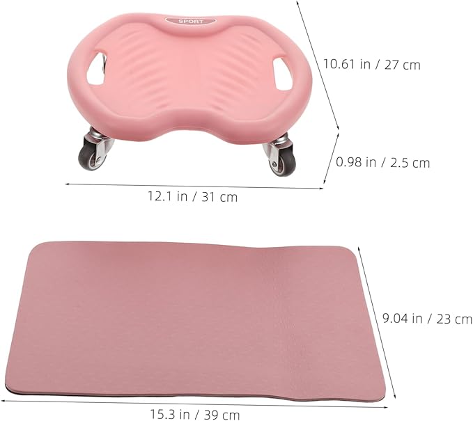 Kisangel Ab Roller with Knee Pad Wheel Abdominal Exercise Equipment for Core Strengthening Quiet Operation for Home Use Enhanced Stability for Beginners Advanced Users