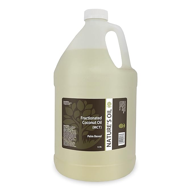 Nature's Oil Fractionated Coconut Oil (MCT Oil) Oil Gallon for Massage, Diluting Essential Oils, Hair & Skin Care Moisturizer