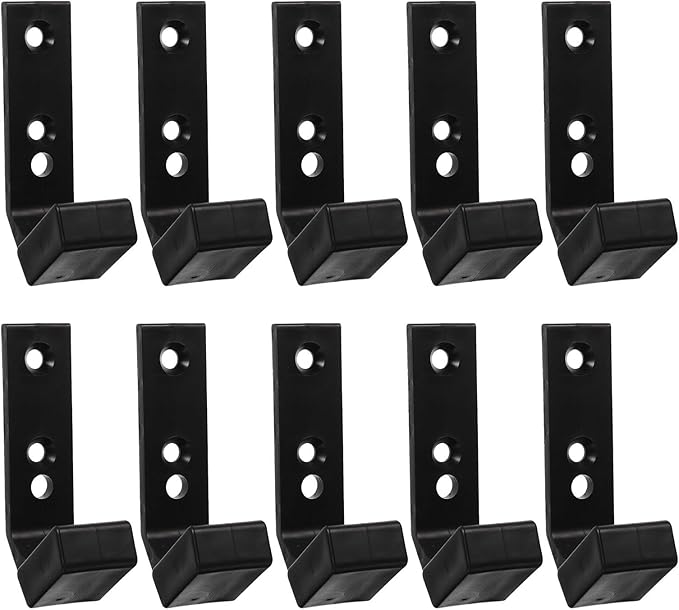 10pcs Barbell J Hooks for Squat Rack Power Rack Accessories 40x55x100mm Pa/pp Material Wall Mount Barbell Storage Holders for Home Gym Strength Training Equipment