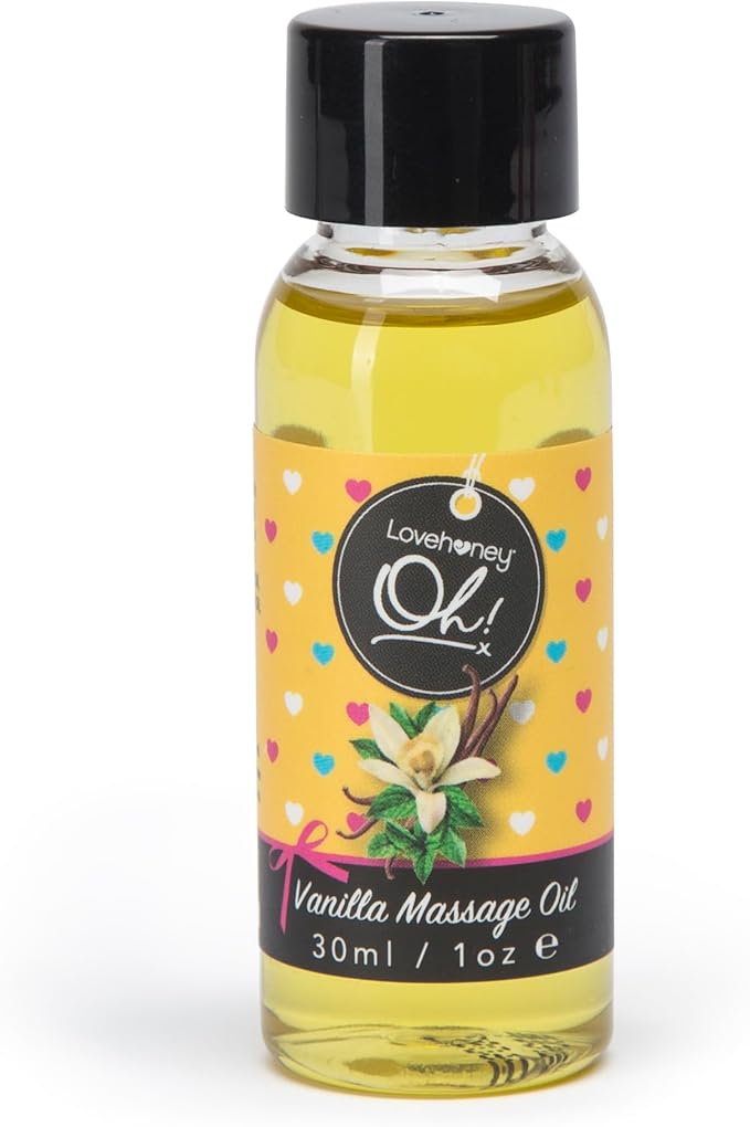 Lovehoney Vanilla Massage Oil - Infused with Essential Oils - Vegetarian Friendly - 1oz