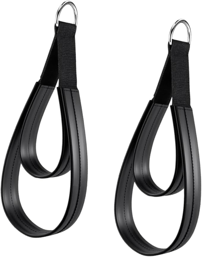 2 Double Loop Pilates Reformer Straps with Comfortable Rings for Arm Training for Beginners.
