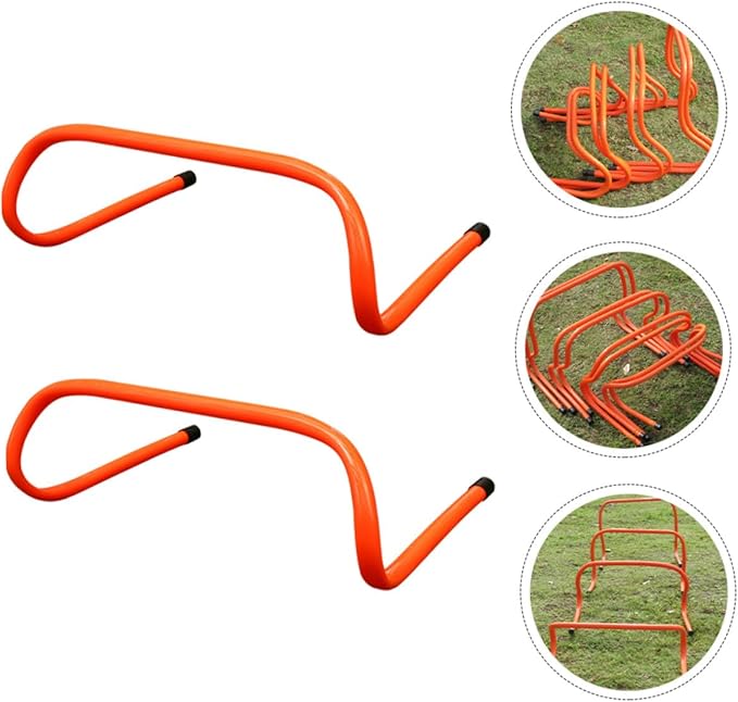 ARTIBETTER 2pcs Plastic Agility Track Hurdles 15cm Lightweight Wear-Resistant Speed Training Equipment for Youth Soccer and Athletic Running Drills