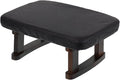 Walnut Prayer Kneeler with Thick Attached Cushion, Wooden Prayer Bench with Removable Washable Fabric Cover, Sturdy Kneeling Stool for Home Prayer and Meditation