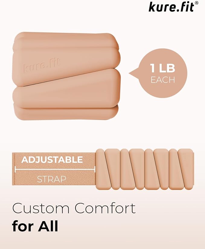 Pilates Weight | Wrist & Ankle Weights for Women | Weighted Bangles | 1LB/ 2LB Each (Set of 2)