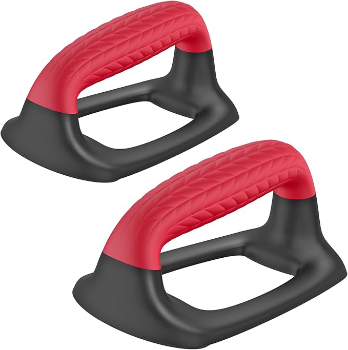 SELEWARE Push Up Bars Pushup Stands Handstand Bars, Soft Rubber Handle Provide Comfy Grip, Fit for Calisthenics, Fitness, Floor strength training, Stable and Sturdy Construction Support 500 lbs