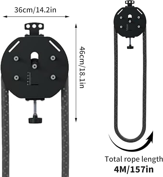 Endless Rope Trainer, Resistance Trainer Machine, Suspension Endless Rope Pulley Device, 14 Ft Closed-Loop Nylon Rope, Home Gym Infinity Rope for Interval Resistance Training
