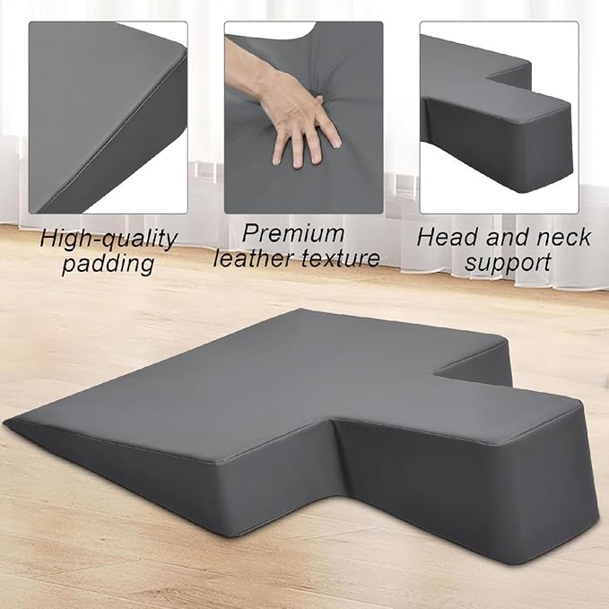 Pilates Wedge, Large Upholstered Wedge for Pilates Refromer, Build Strength and Stability, Pilates Equipment for Home and Studio Use,Black