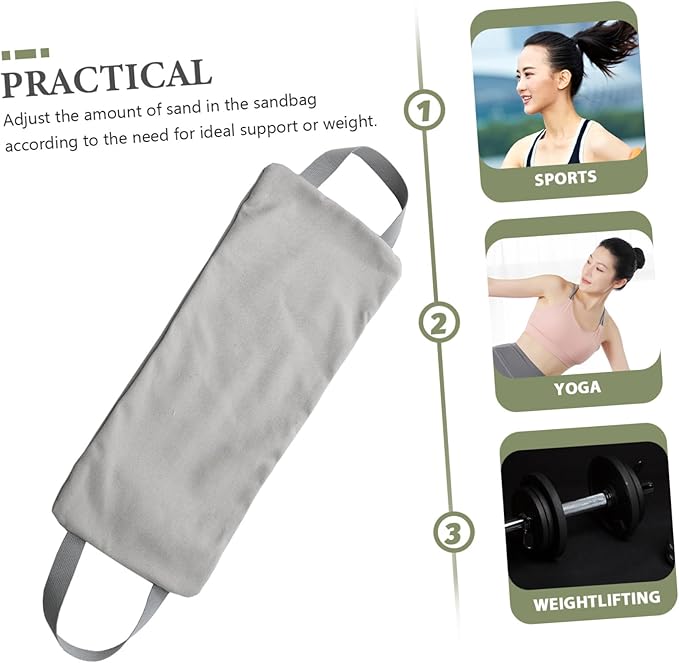 POPETPOP Workout Sandbag with Handle Versatile Fitness Training Bag for Strength and Core Exercises for Boxing Weightlifting and Endurance Training Grey Color