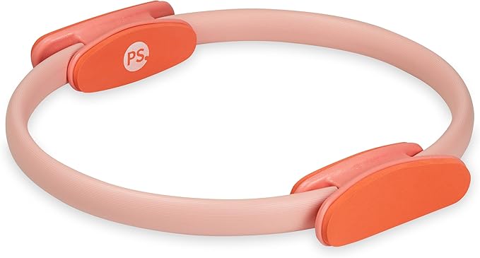 POPSUGAR Pilates Ring (15" Rose Pink/Berry, 1 lb), Dual-Grip Magic Circle Fitness Ring for Added Resistance, Tone, Sculpt & Strengthen Muscles, Pilates Ring Circle for Stretching & Home Gym Exercise