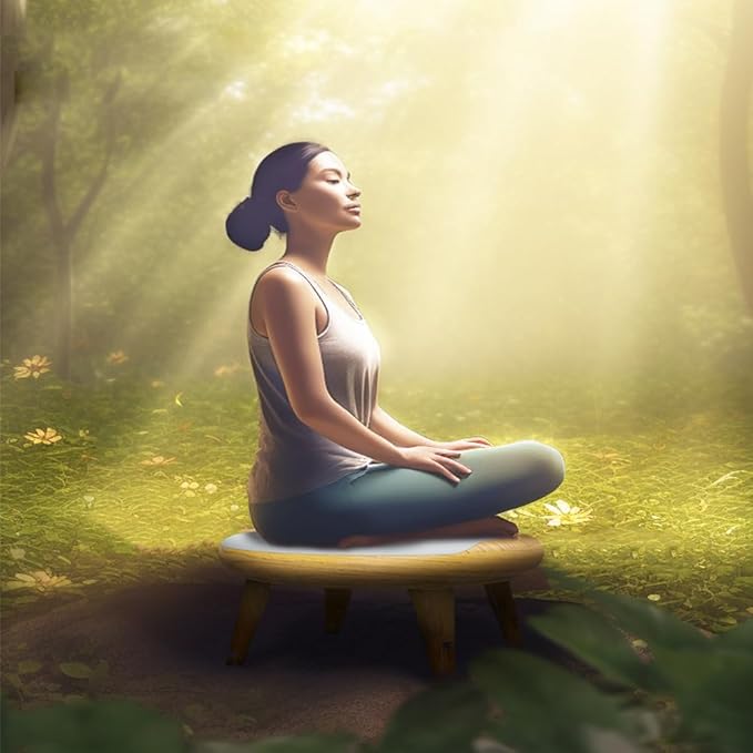 Fitness Meditation Bench Meditation Kneeling Mat Shaking Machine Meditation Bench for Assisted Meditation, Yoga Practice