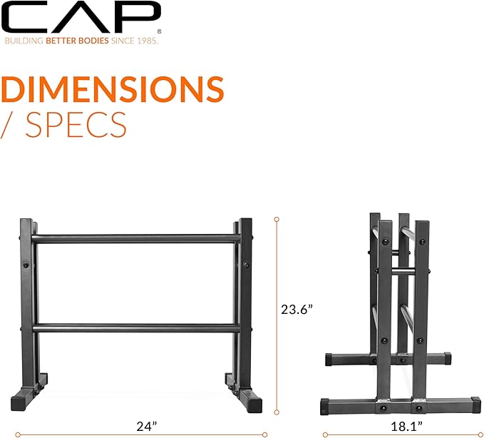 CAP Barbell 24" Utility Rack for Dumbbells, Medicine Balls and Kettlebells