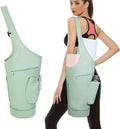 sportsnew Yoga Mat Bag, Large Opening Long Tote Yoga Mat Carrier Holder Bag with Waterproof Wet Pocket and Drawstring Water Bottle Pocket, Adjustable Shoulder Strap Storage Bag, patent pending