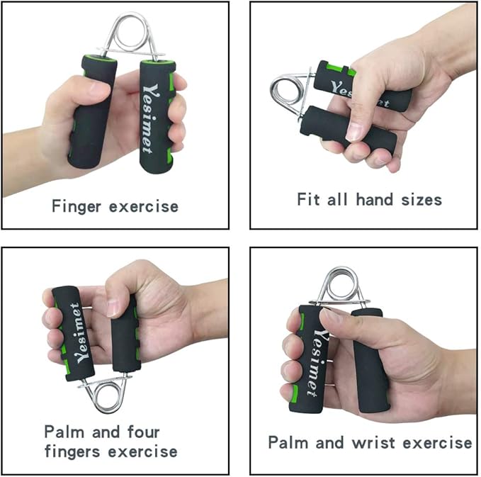 Hand Grip Strengthener Set, Forearm Exerciser, Finger Exercise Gripper, Grip Strength Trainer, hand Trainer-Soft Foam Hand Exerciser for Quickly Increasing Forearm and Hand Grips,2 Pack