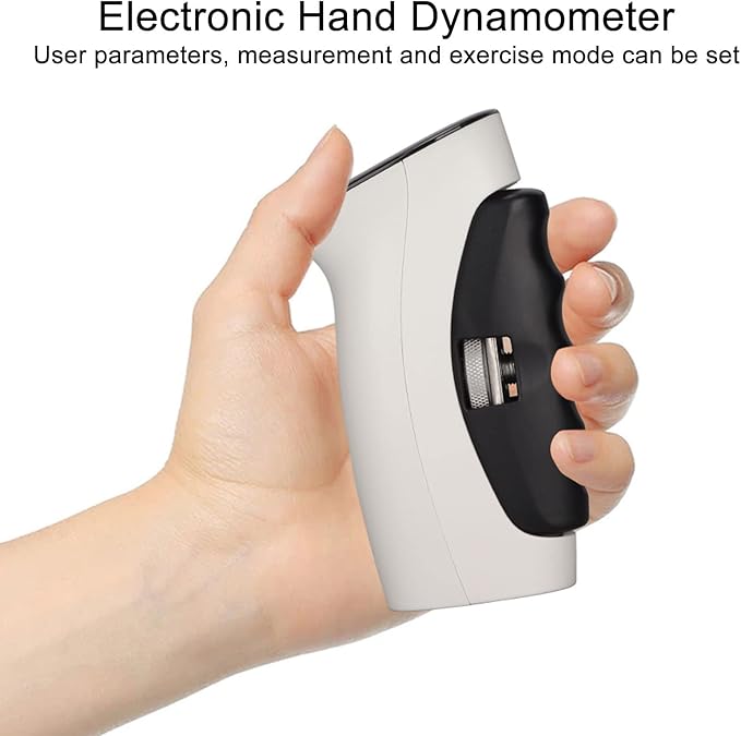 Hand Dynamometer Grip Strength Trainer, Electronic Hand Grip Strength Tester, LED Display Adjustable Grip Distance Digital Hand Grip Strength Dynamometer for Sport Home School