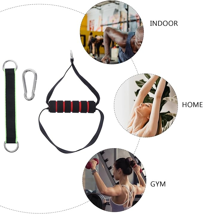 Resistance Band Handle and Fitness Training Grip, Sturdy Dual-use Pull-up Handle for Home Gym Equipment, Non-Slip Workout Strap Attachment for Strength Training and Exercise